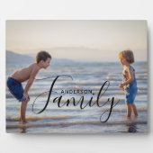 シンプルモダン写真テンプレートカスタムファミリ名 フォトプラーク (正面)