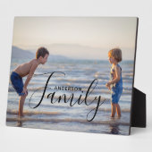 シンプルモダン写真テンプレートカスタムファミリ名 フォトプラーク (側面)