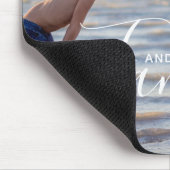 シンプルモダン写真テンプレートカスタムファミリ名 マウスパッド (コーナー)