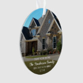 シンプルモダン写真ニューホームクリスマス オーナメント (正面)