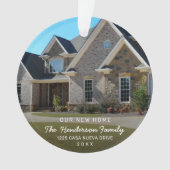 シンプルモダン写真ニューホームクリスマス オーナメント (正面)