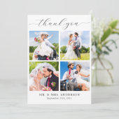 シンプルモダン写真パーソナライズされた結婚集 サンキューカード (スタンド正面)