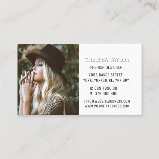 シンプルモダン写真プロフェッショナルパーソナライズされた 名刺