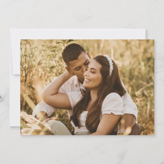 シンプルモダン写真優雅な結婚式 招待状 (裏面)