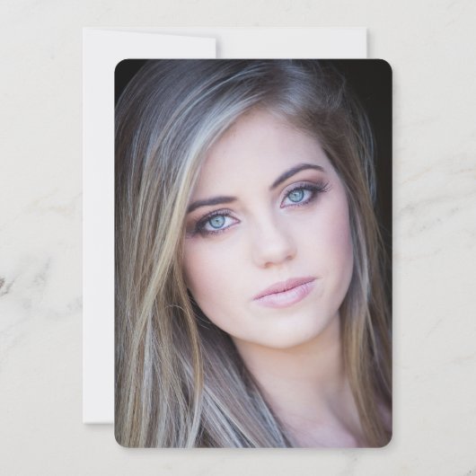 シンプルモダン写真卒業パーティー招待状 招待状 (裏面)