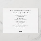 シンプルモダン写真卒業パーティー招待状 箔シーズンカード (裏面)