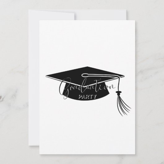 シンプルモダン写真卒業会 招待状 (裏面)