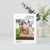 シンプルモダン写真卒業 ポストカード (スタンド正面)