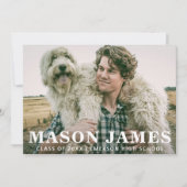 シンプルモダン写真卒業 案内状 (正面)