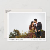 シンプルモダン写真婚 インビテーションポストカード (正面/裏面)