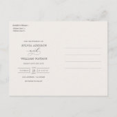 シンプルモダン写真婚 インビテーションポストカード (裏面)