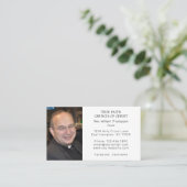 シンプルモダン写真宗教教会 名刺 (スタンド正面)