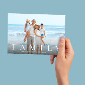 シンプルモダン写真家族ミニマルカスタム主義 シーズンポストカード