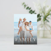 シンプルモダン写真家族ミニマルカスタム主義 ポストカード (スタンド正面)