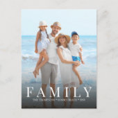 シンプルモダン写真家族ミニマルカスタム主義 ポストカード (正面)