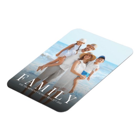 シンプルモダン写真家族ミニマルカスタム主義 マグネット (左側)