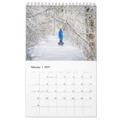 シンプルモダン写真家族2025 カレンダー (2月 2027)