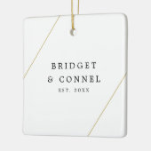 シンプルモダン写真幾何学模様金ゴールド セラミックオーナメント (左)