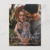 シンプルモダン写真式結婚式 インビテーションポストカード (正面)