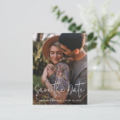 シンプルモダン写真式結婚式 インビテーションポストカード (スタンド正面)
