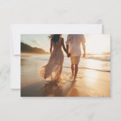 シンプルモダン写真破線 セーブザデート (裏面)