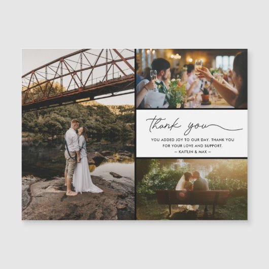 シンプルモダン写真結婚ありがとう (正面)