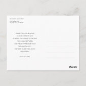 シンプルモダン写真結婚ありがとう ポストカード (裏面)