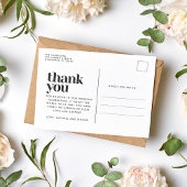 シンプルモダン写真結婚ありがとう ポストカード