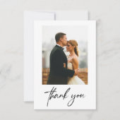 シンプルモダン写真結婚あり サンキューカード (正面)