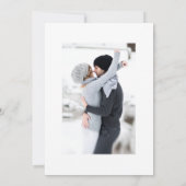 シンプルモダン写真結婚の セーブザデート (裏面)