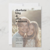 シンプルモダン写真結婚の 招待状 (正面)