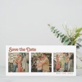 シンプルモダン写真結婚コラージュ 招待状 (スタンド正面)