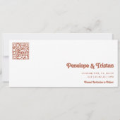 シンプルモダン写真結婚コラージュ 招待状 (裏面)