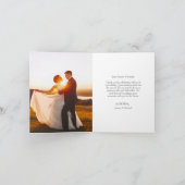 シンプルモダン写真結婚折り サンキューカード (内部)