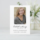 シンプルモダン写真葬儀記念カード (スタンド正面)