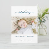 シンプルモダン写真誕生の告知カード サンキューカード (スタンド正面)