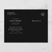 シンプルモダン写真黒い結婚式の日付を保存 ポストカード (裏面)