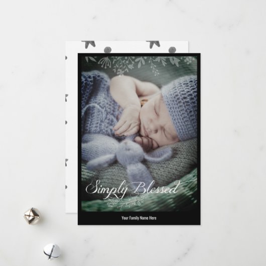 シンプルモダン写真 |単賛美に シーズンカード (正面/裏面インサイチュ)