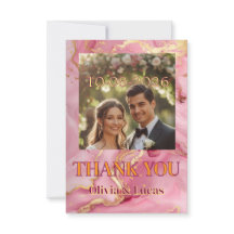 シンプルモダン写真 結婚式のお礼 2026