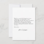 シンプルモダン写結婚真サンキューカード サンキューカード (裏面)