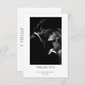 シンプルモダン写結婚真サンキューカード サンキューカード (正面/裏面)