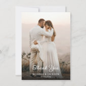 シンプルモダン写結婚真サンキューカード サンキューカード (正面)