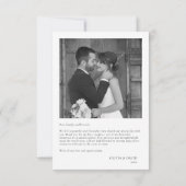 シンプルモダン写結婚真サンキューカード サンキューカード (裏面)