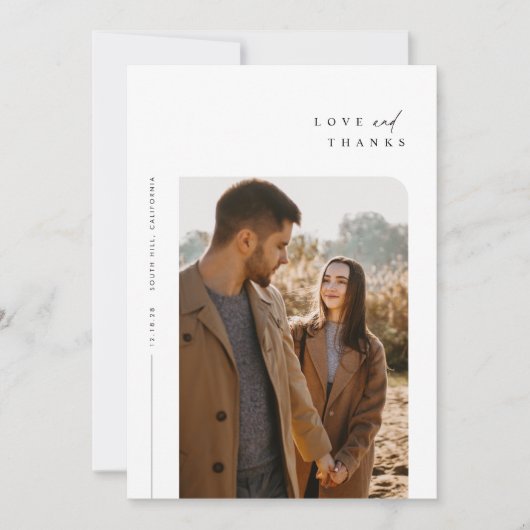 シンプルモダン写結婚真サンキューカード サンキューカード (正面)