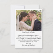 シンプルモダン写結婚真サンキューカード サンキューカード (裏面)