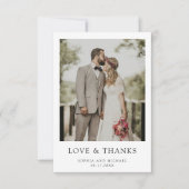 シンプルモダン写結婚真サンキューカード サンキューカード (正面)