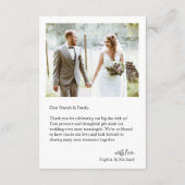 シンプルモダン写結婚真サンキューカード サンキューカード (裏面)