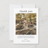 シンプルモダン写結婚真サンキューカード サンキューカード (正面)