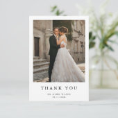 シンプルモダン写結婚真 サンキューカード (スタンド正面)