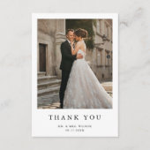 シンプルモダン写結婚真 サンキューカード (正面)